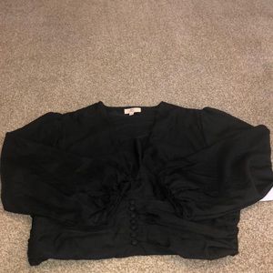 Brand new pintuckered crepe top